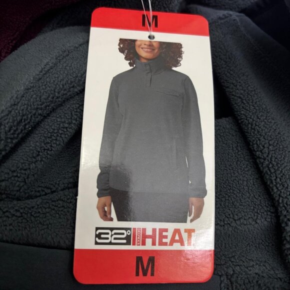 32 Degrees Heat Women's Snap Fleece Pullover, Multicolor & Sizes - Picture 13 of 16